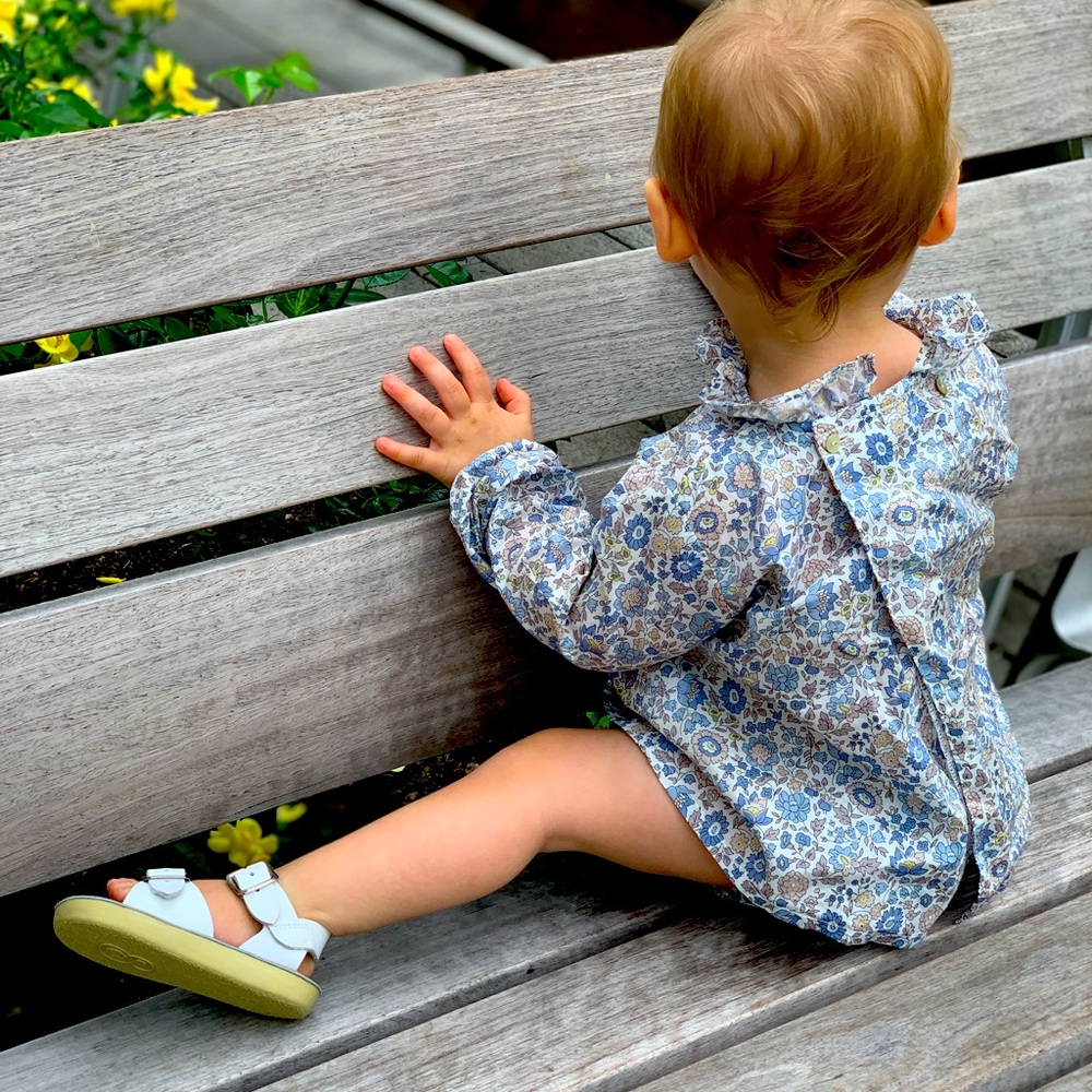 Belle Enfant Blue Floral Liberty Top + Bloomers